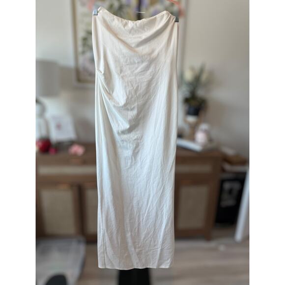 NWT Revolve x Michael Costello Briggs Strapless Boned Gown Ivory Womens Size XL - Picture 9 of 15